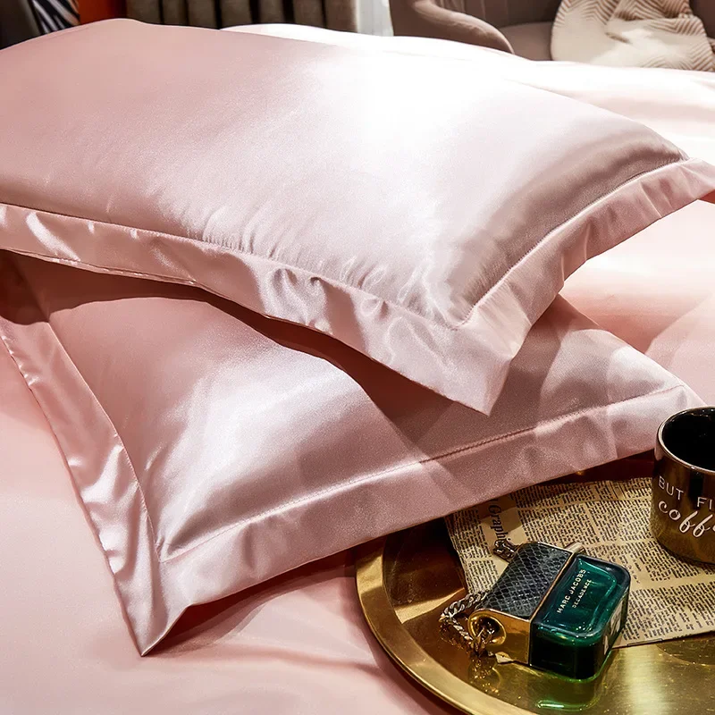 Satin Pillowcase Silk - 2PCS 100% Pure Real Silk pillowcase