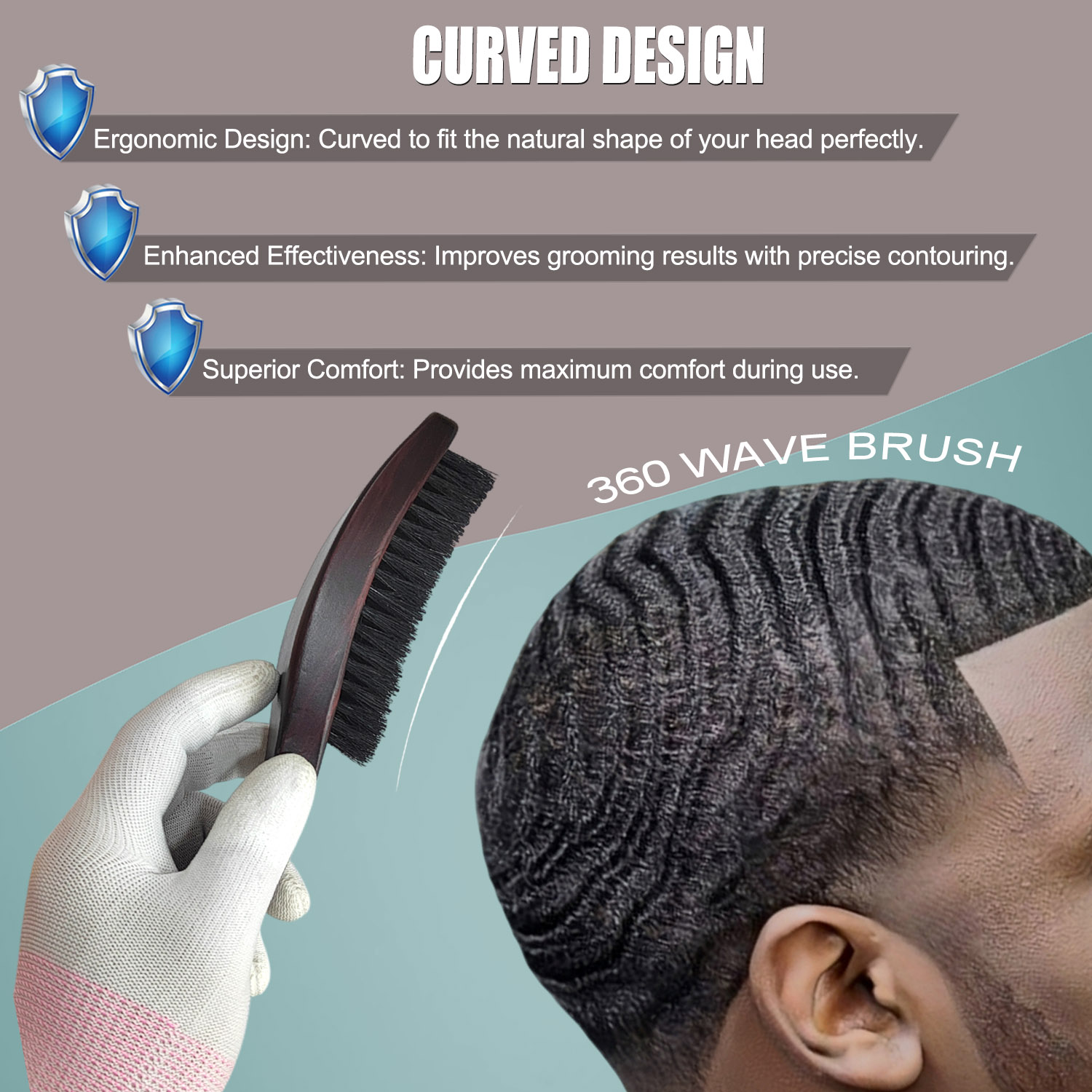 Gracemen 360 Wave Brush Curved - Hair Care For Men review and price