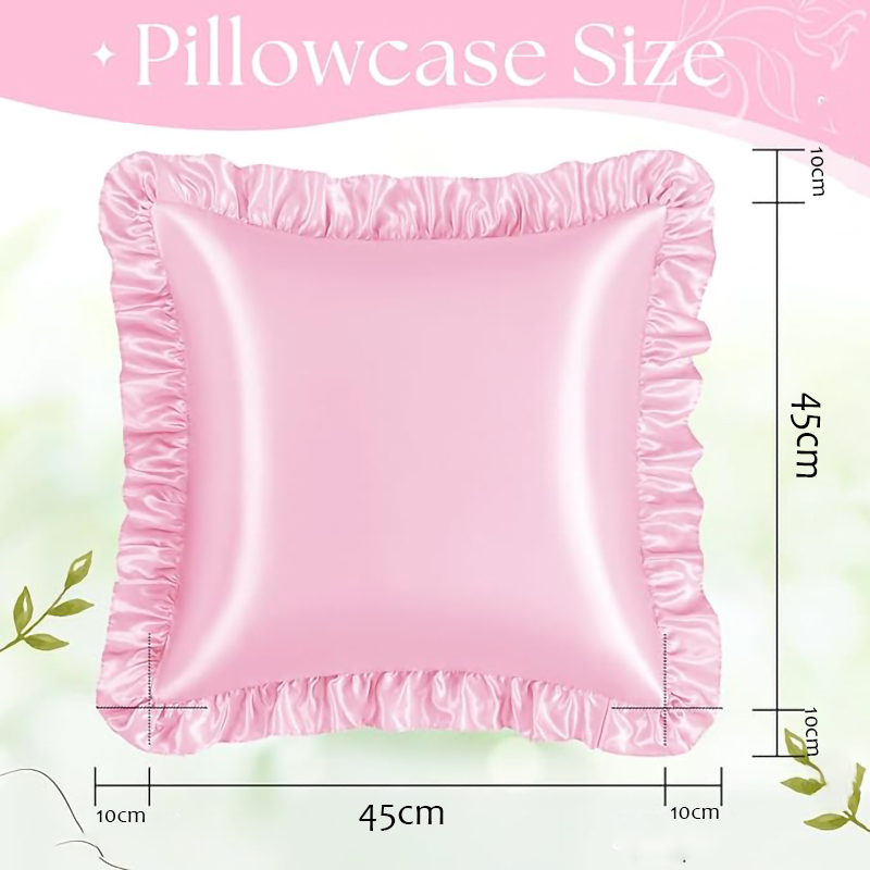 2Pcs Satin Ruffled Pillow Case - Satin Pillowcase Silk review and price
