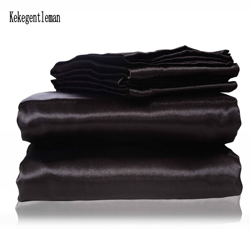 Satin Black Bedding Set With D - Satin Pillowcase Silk review and price