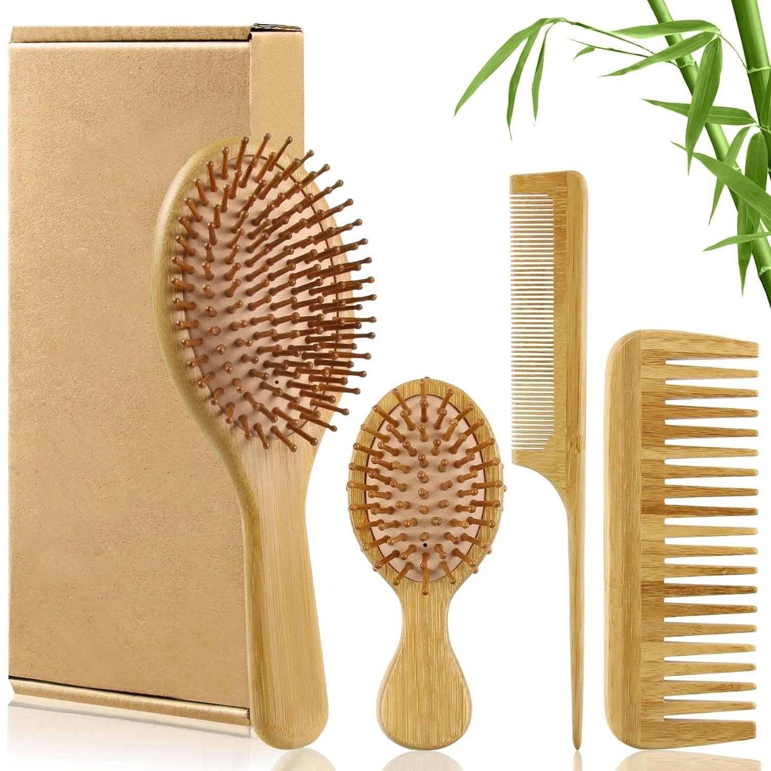 Bamboo Hair Brush Comb Set for - Hair Care For Men review and price